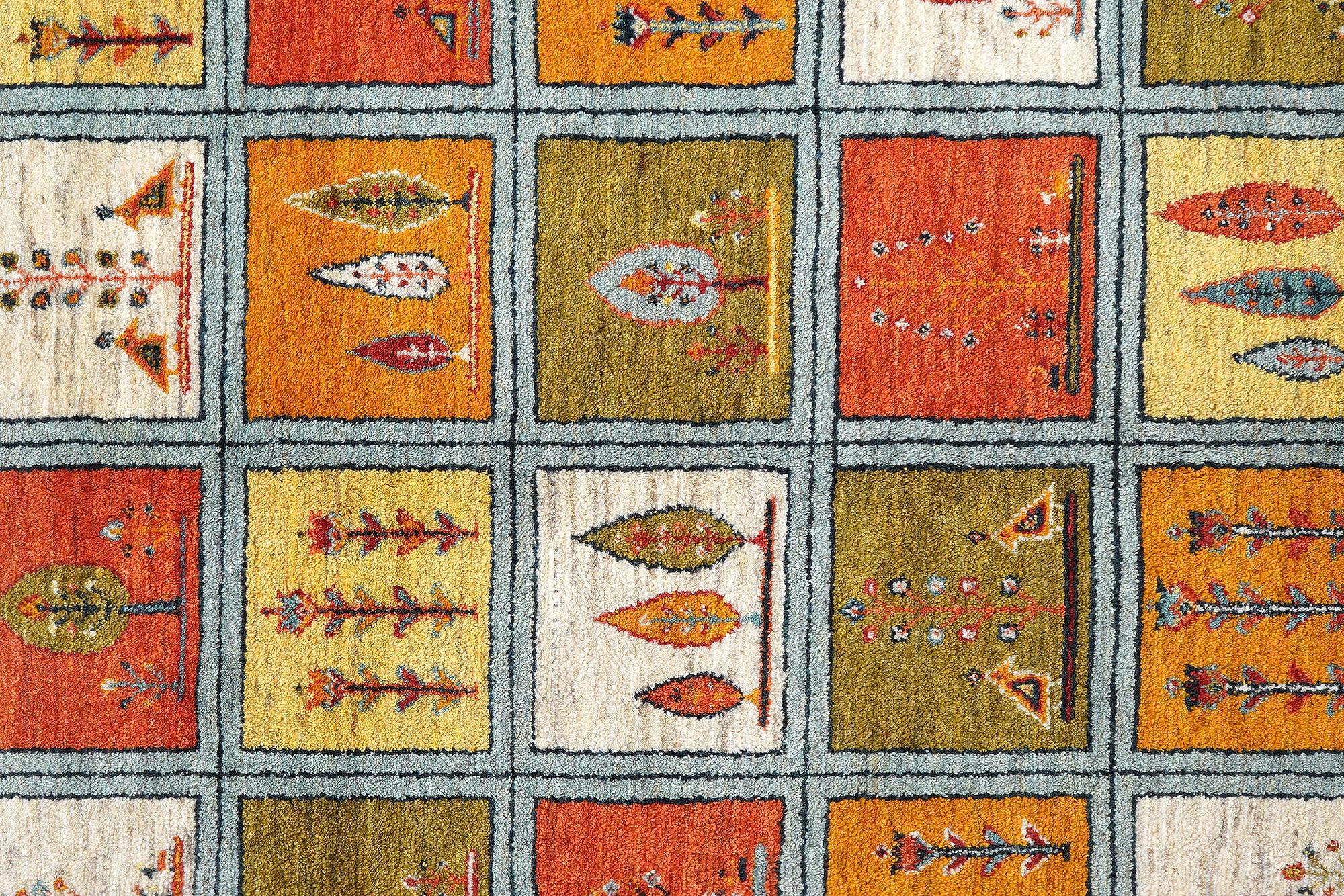 Rizbaf Gabbeh Teppich Wolle Blau 4