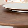Rotating round dining table Walnut wood Ø 135cm 4