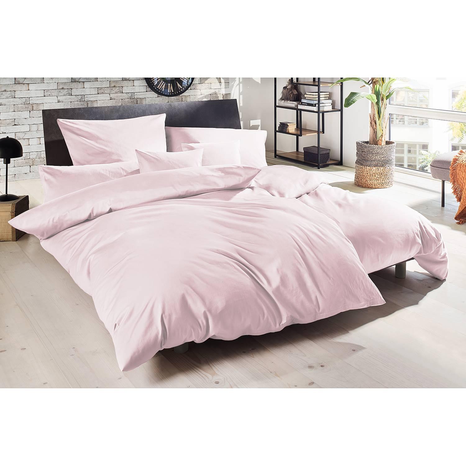 Montainville Luxus-Satin-Bettwäsche Baumwolle Rosa 2