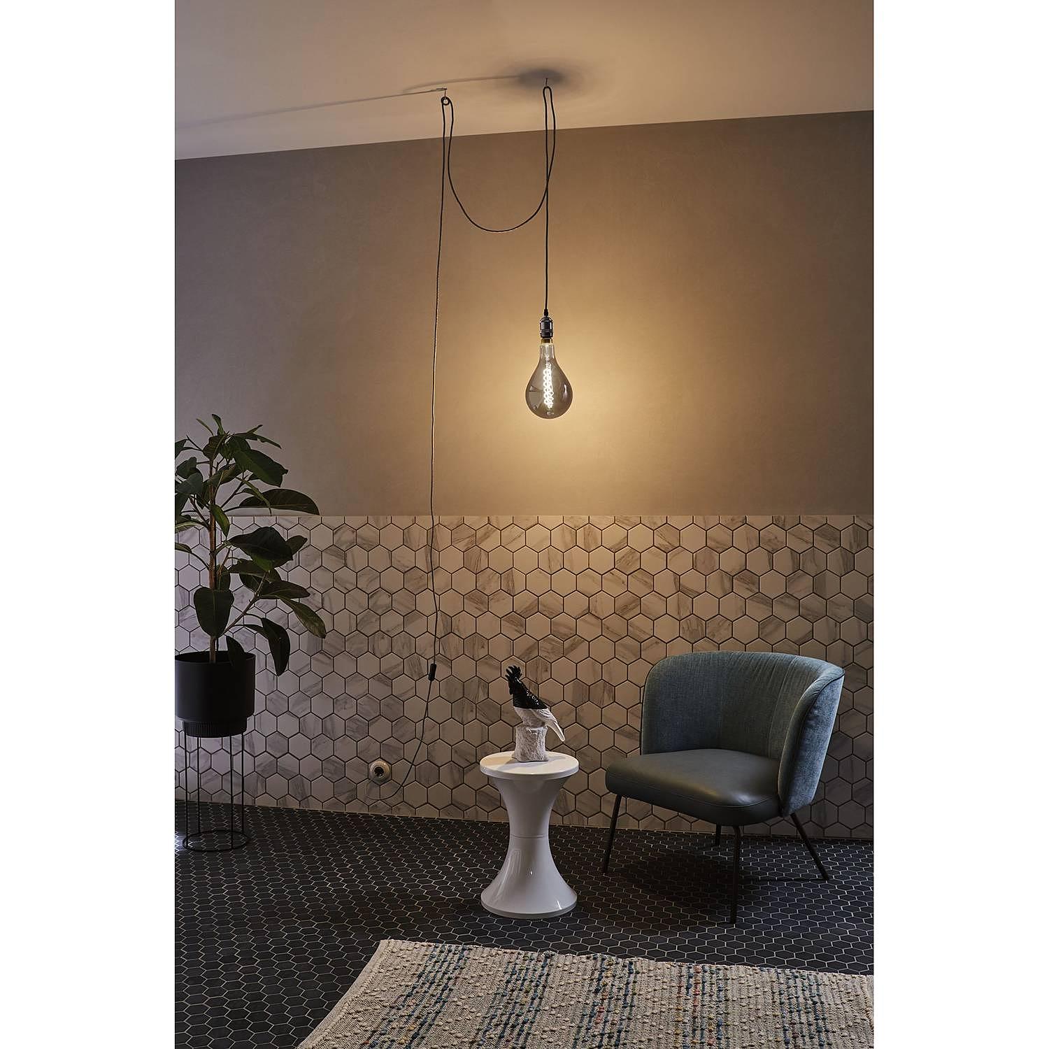 Linghed LED-Leuchtmittel 1-flammig Rauchglas Metall  3