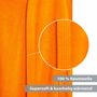 Unisex Bademantel Baumwolle mit Kapuze Orange Small 2