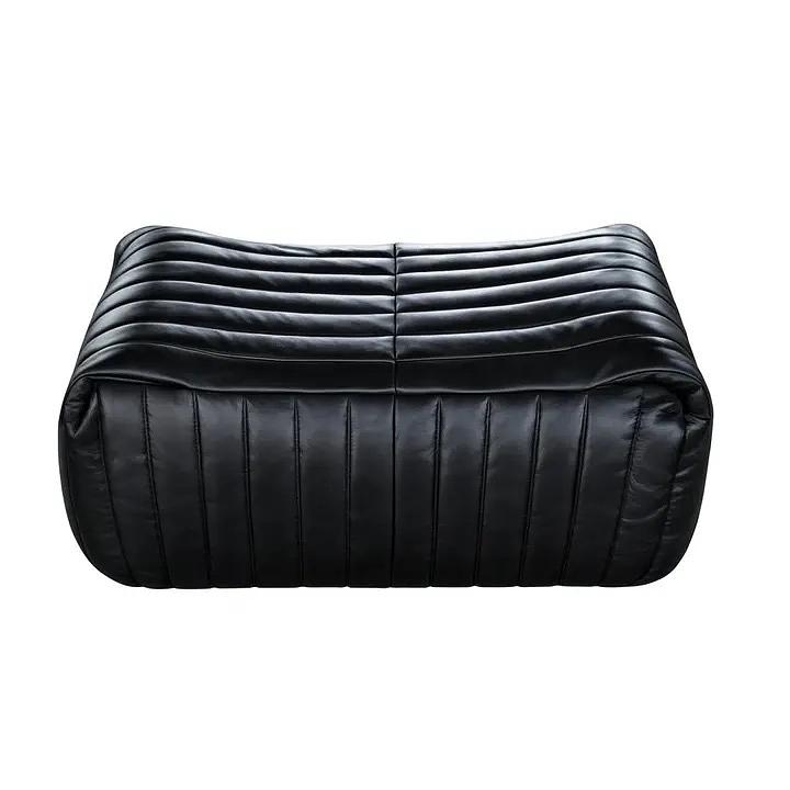 Sandra Set Lounge 2 pz. Pelle Madras Nero 2