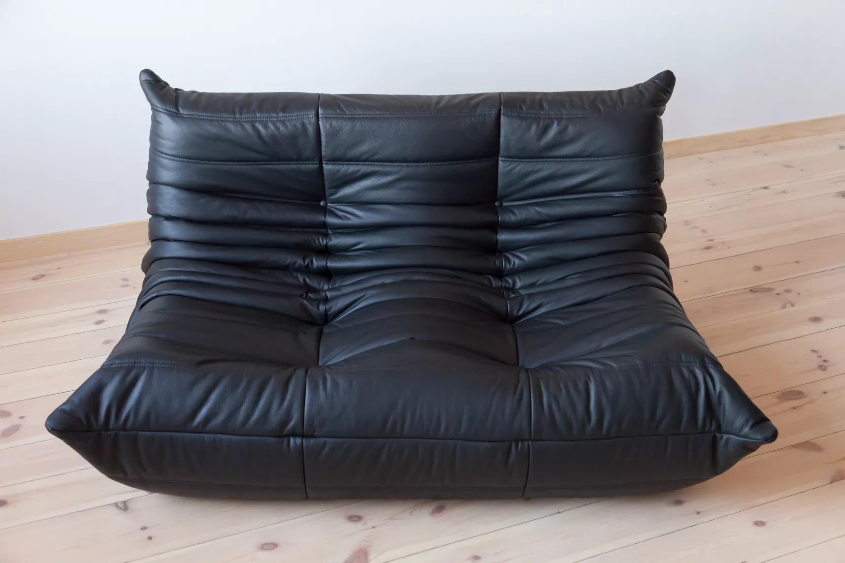 Togo Lounge Set 3 pz. Pelle Madras Nero 4