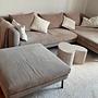 Ecksofa Baumwolle Beige  2