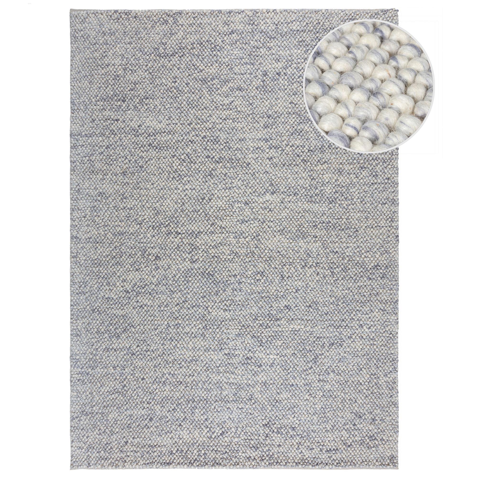 Minerals Teppich Wolle Blau 80x150cm 0