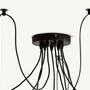 Kronleuchter im Industriedesign Schwarz und Messing 3