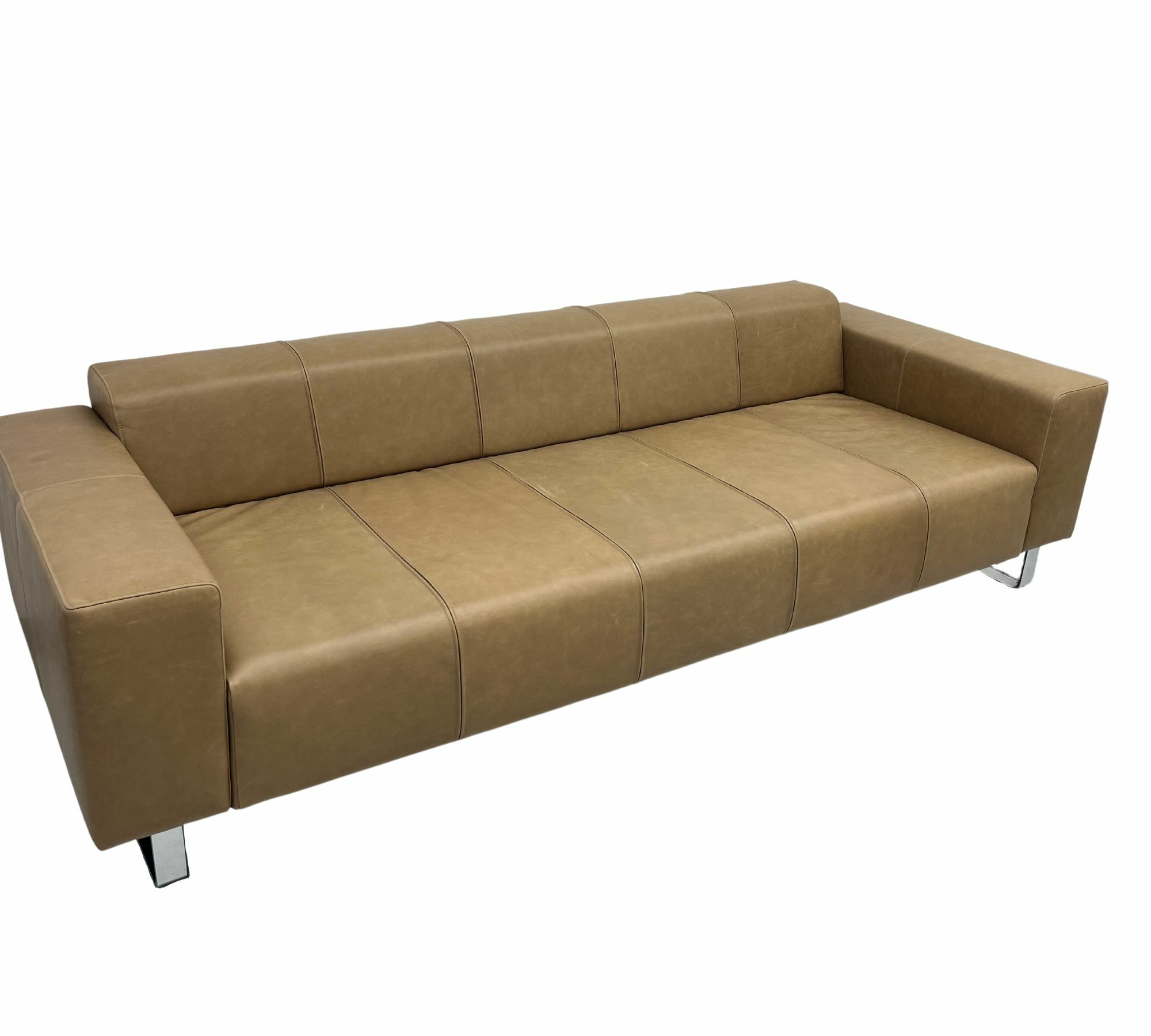 Groove Sofa 3-Sitzer Leder Braun 0