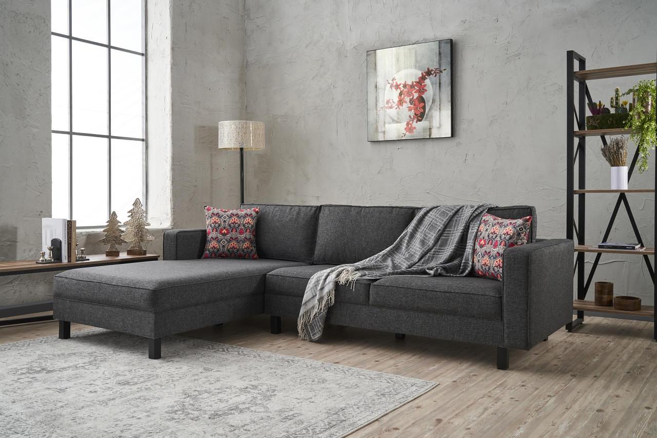 Kale Sofa Chaise Lounge Left Anthracite 1