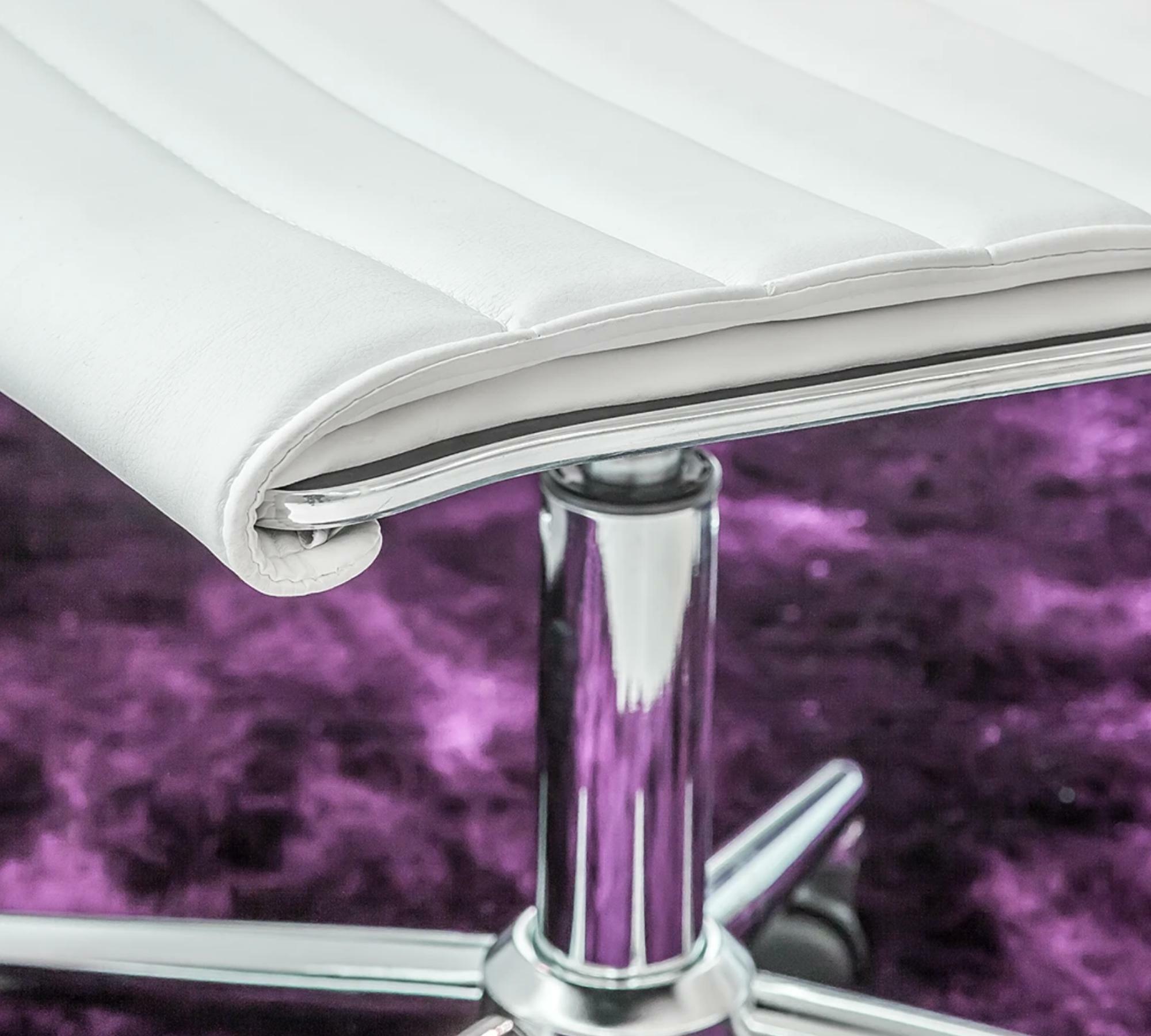 Office swivel chair Vegan leather White 5