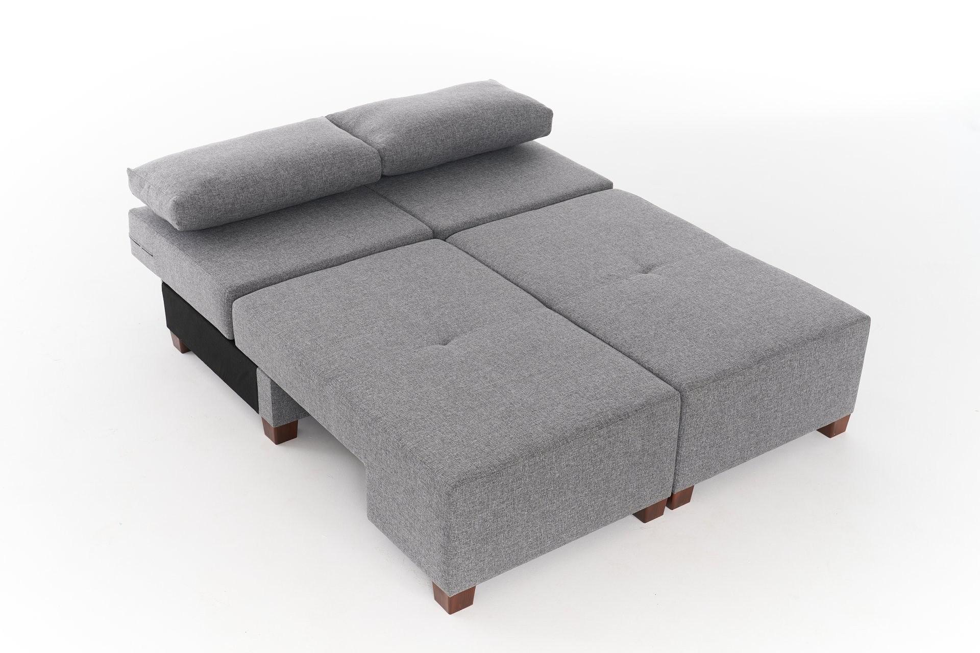 Perenna Sofa 3-Sitzer Leinen Grau 4