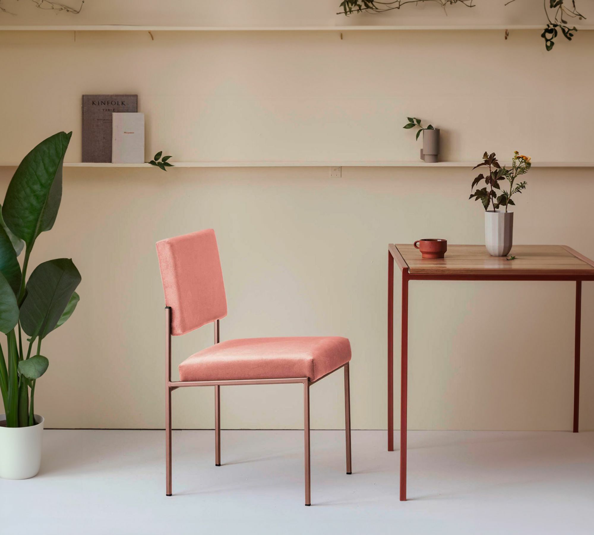 Cube Esszimmerstuhl Velvet Line Rosa Kupfer 0