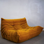 Togo Sofa 2-Sitzer Cord Goldgelb 1