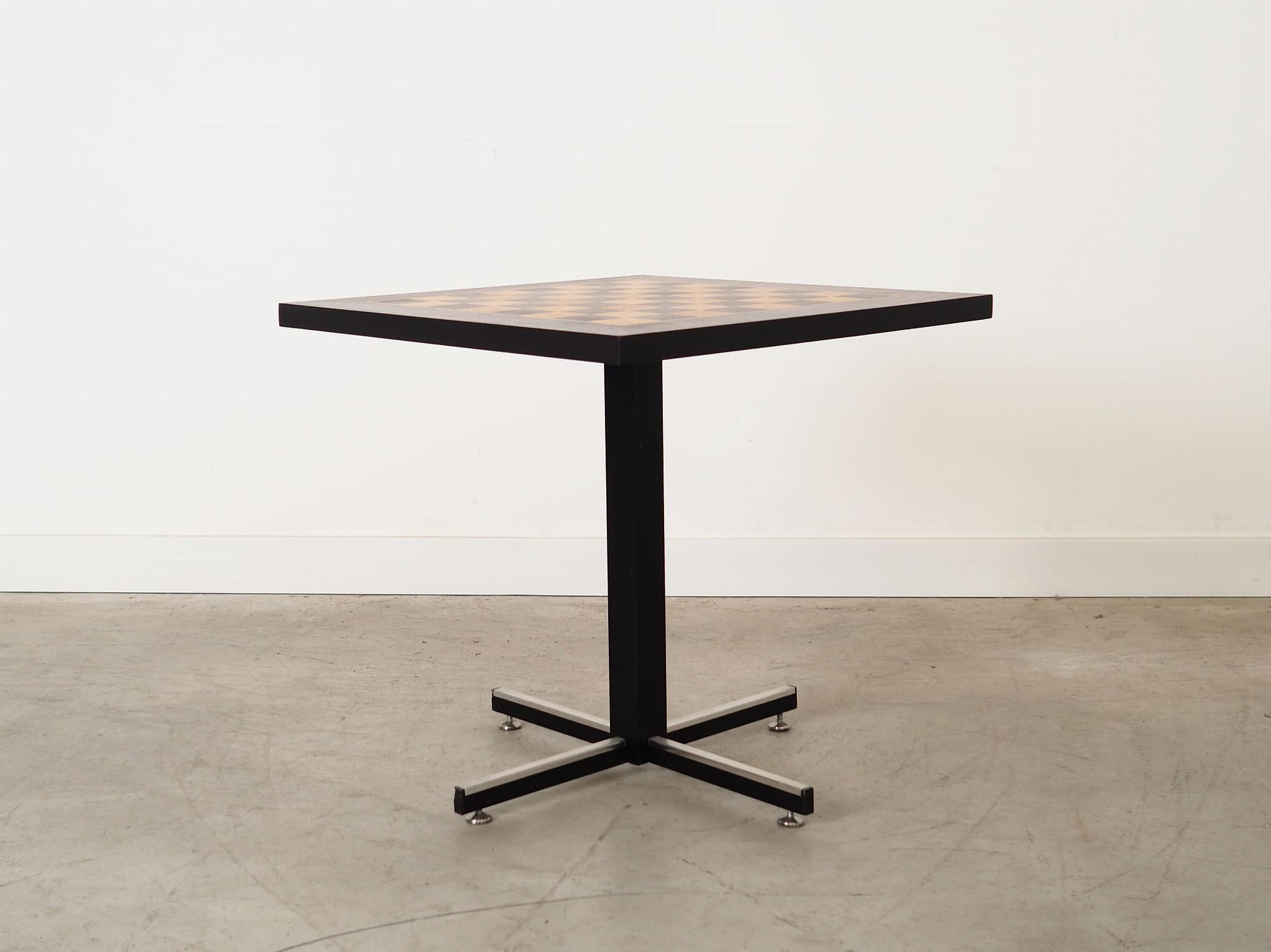 Chessboard Wood Brown 1970s 2