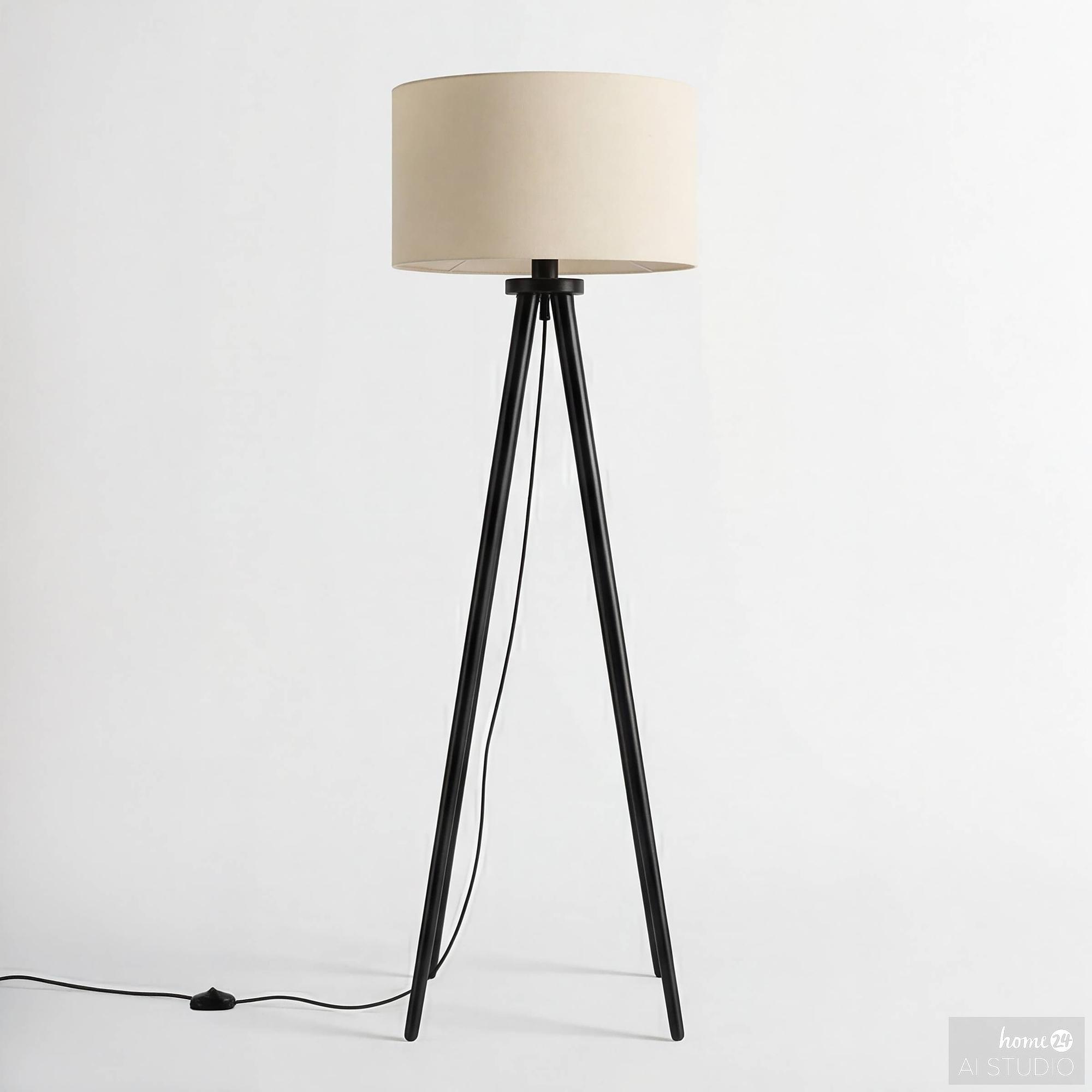 Floor Lamp Orbis 1-Light Solid Pine Terry Cloth 4