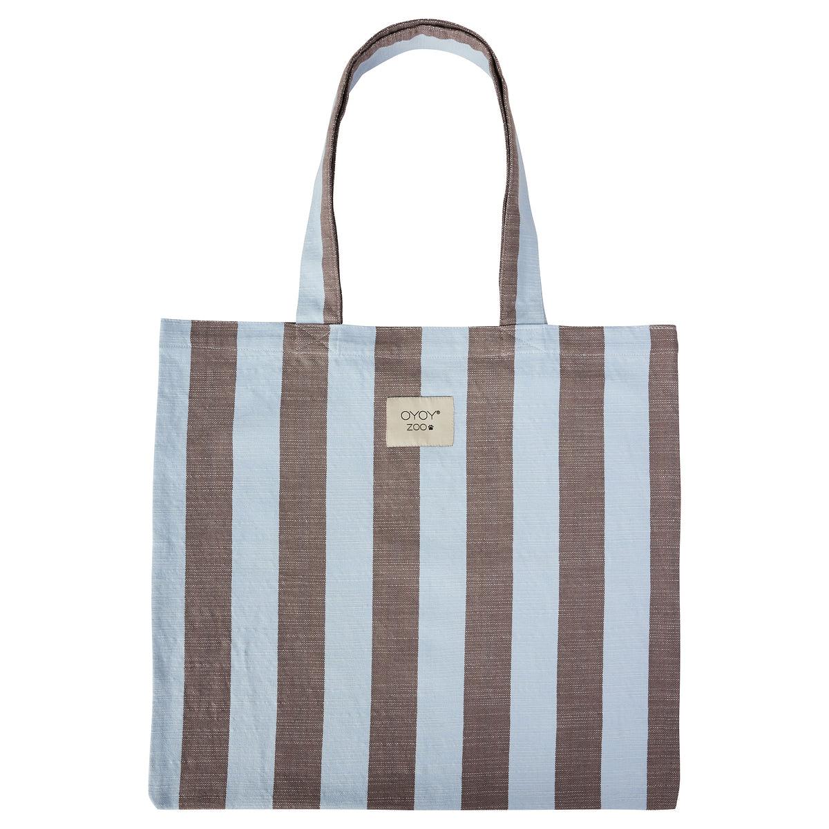 Tote Bag Polyester Recycled Blue Striped 0