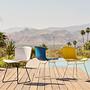 Bertoia Stuhl Chrom Blau 5