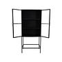 Manhattan Schrank Metall Glas Schwarz 1