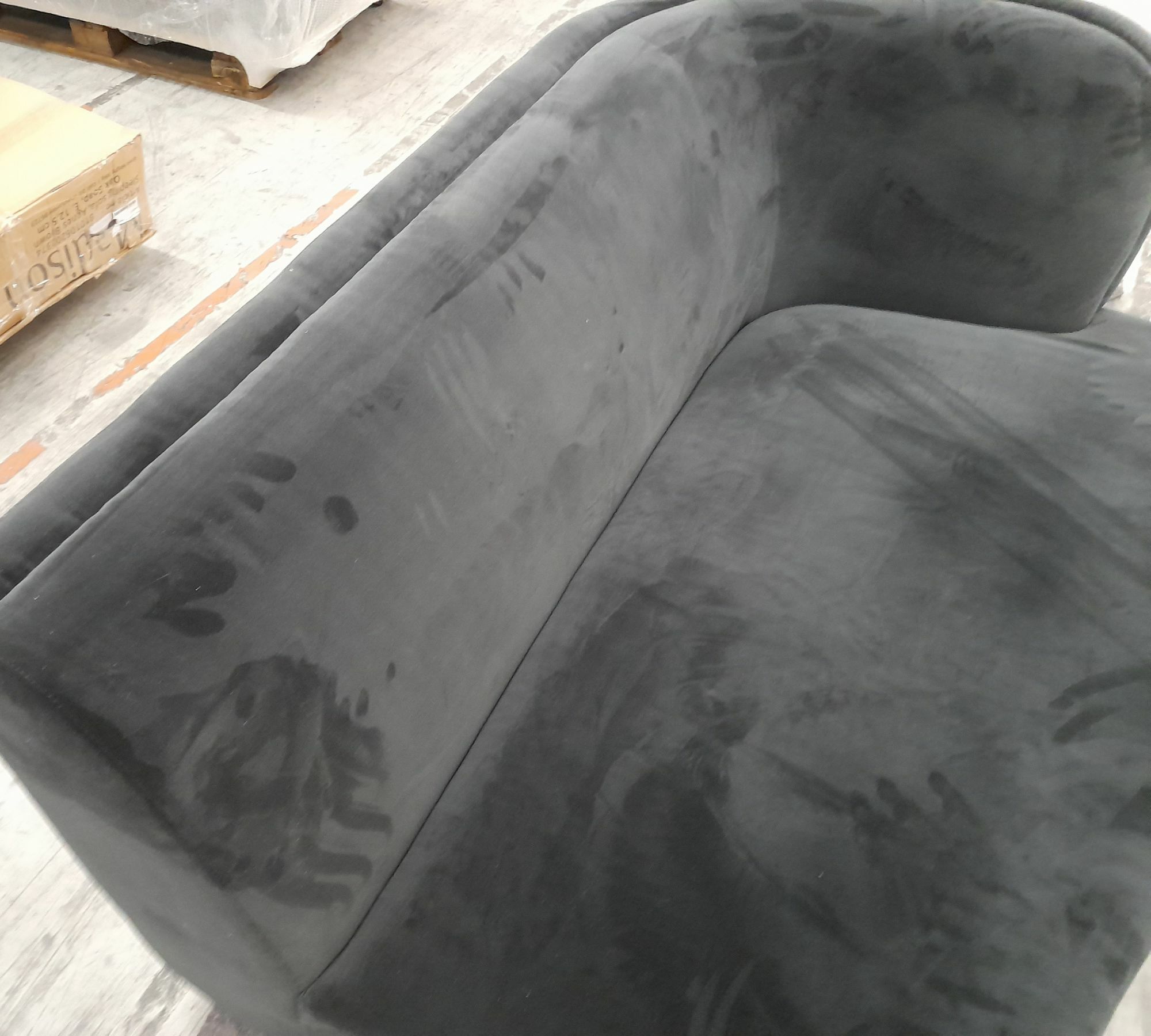 Nora 2-Sitzer Modul Rechts Velour Matt Dark Grey 8