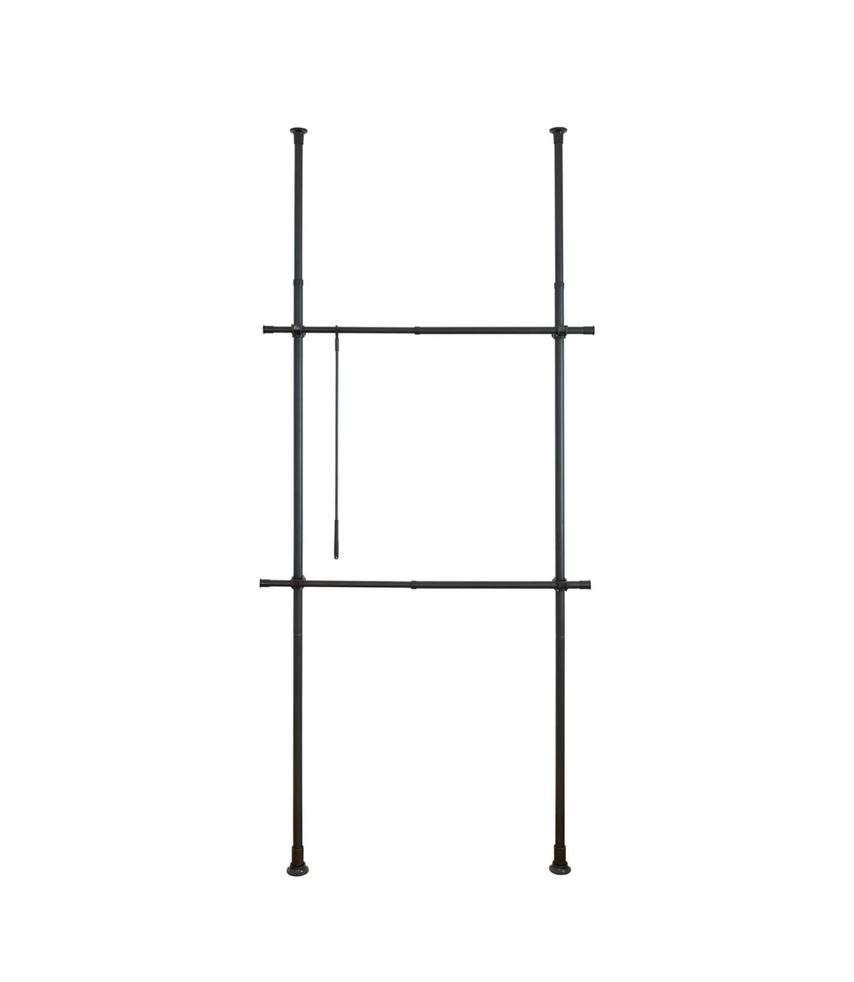 Teleskop-Regal Stahl Pulverbeschichtet Schwarz 1