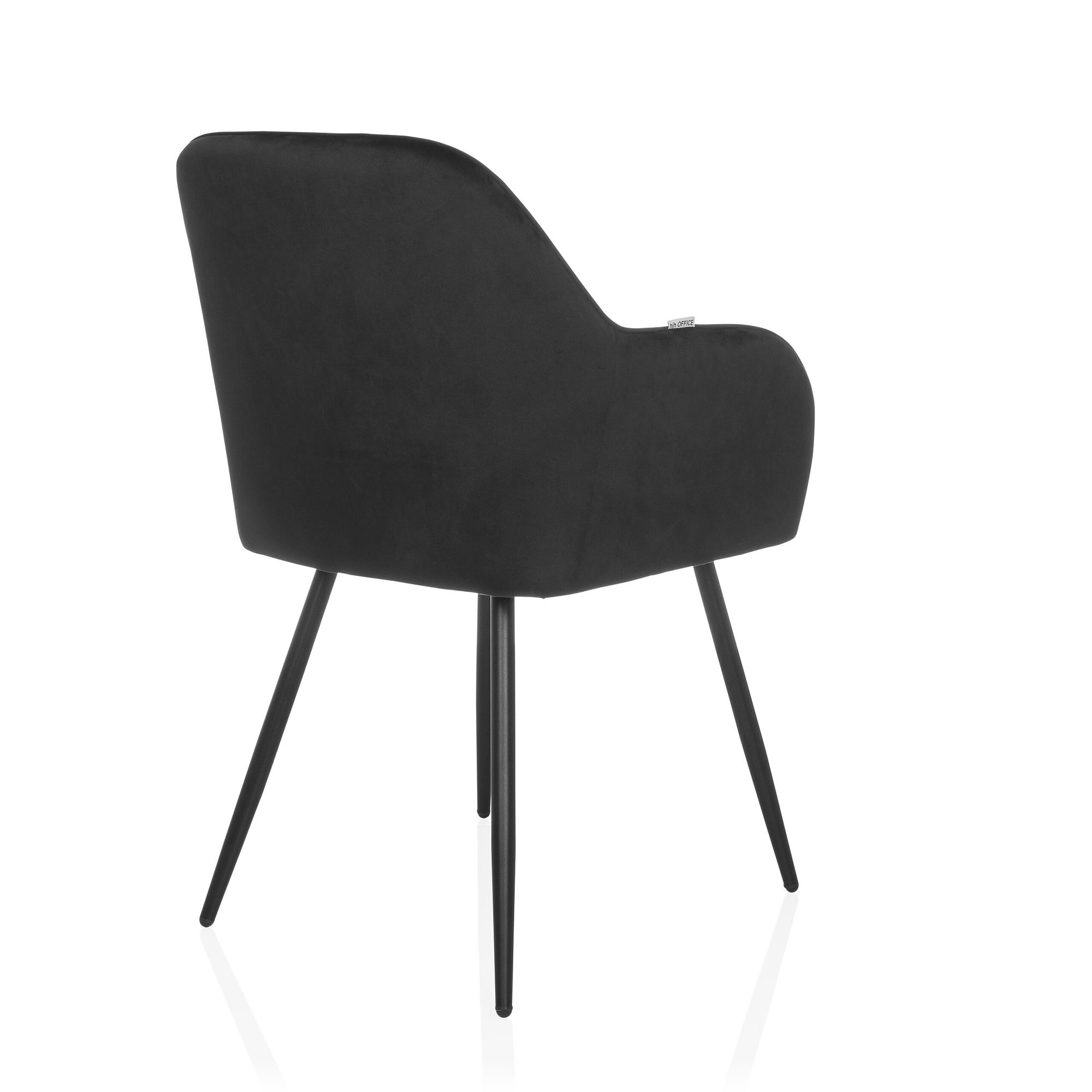 CHARVELLE Esszimmerstuhl Stoff Schwarz 9