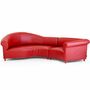 Galassia Sofa Leder Rot 0
