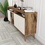 Milan Sideboard Walnussbraun Creme 160cm 2