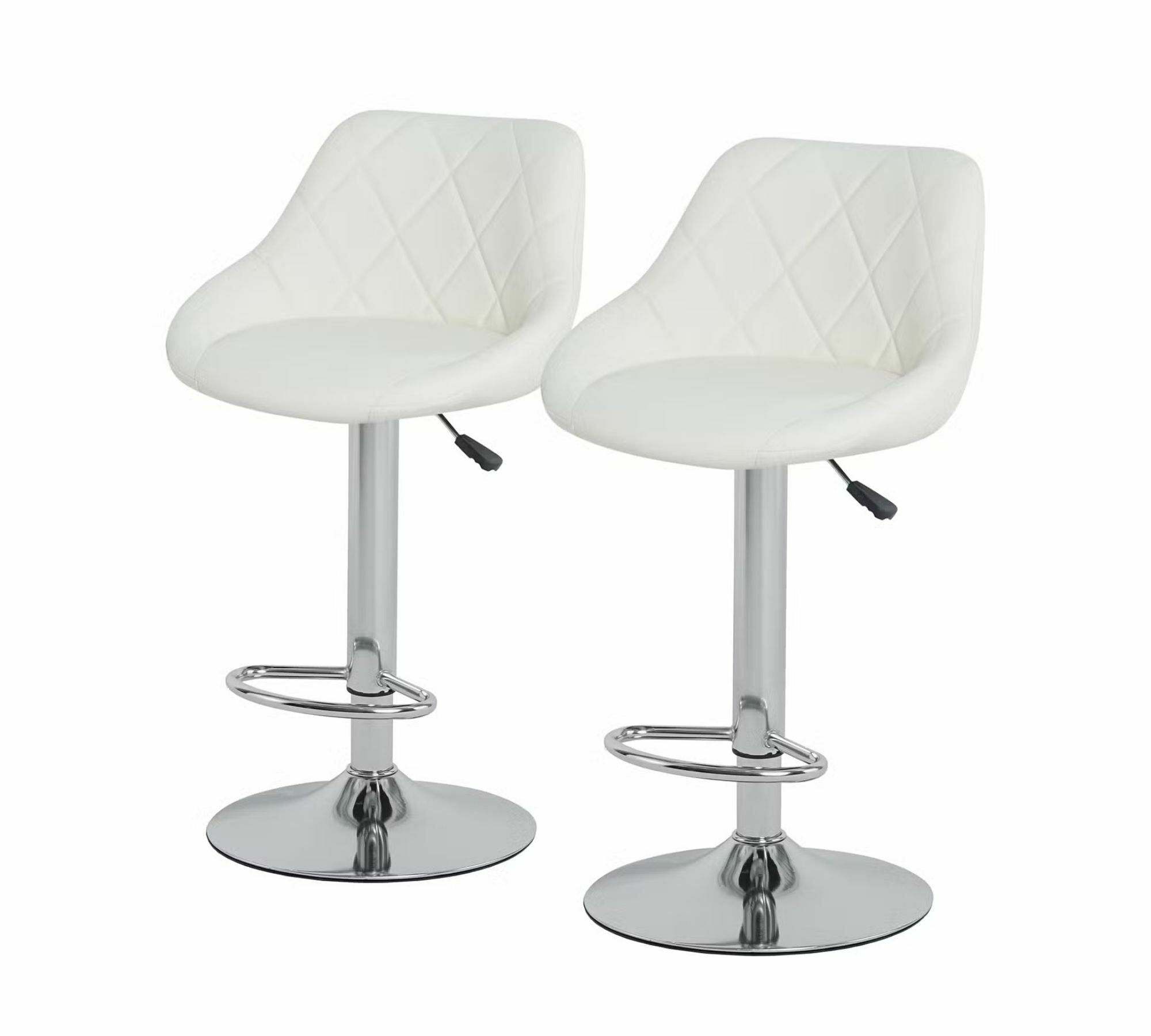 2x Barstuhl Kunstleder Weiß 0