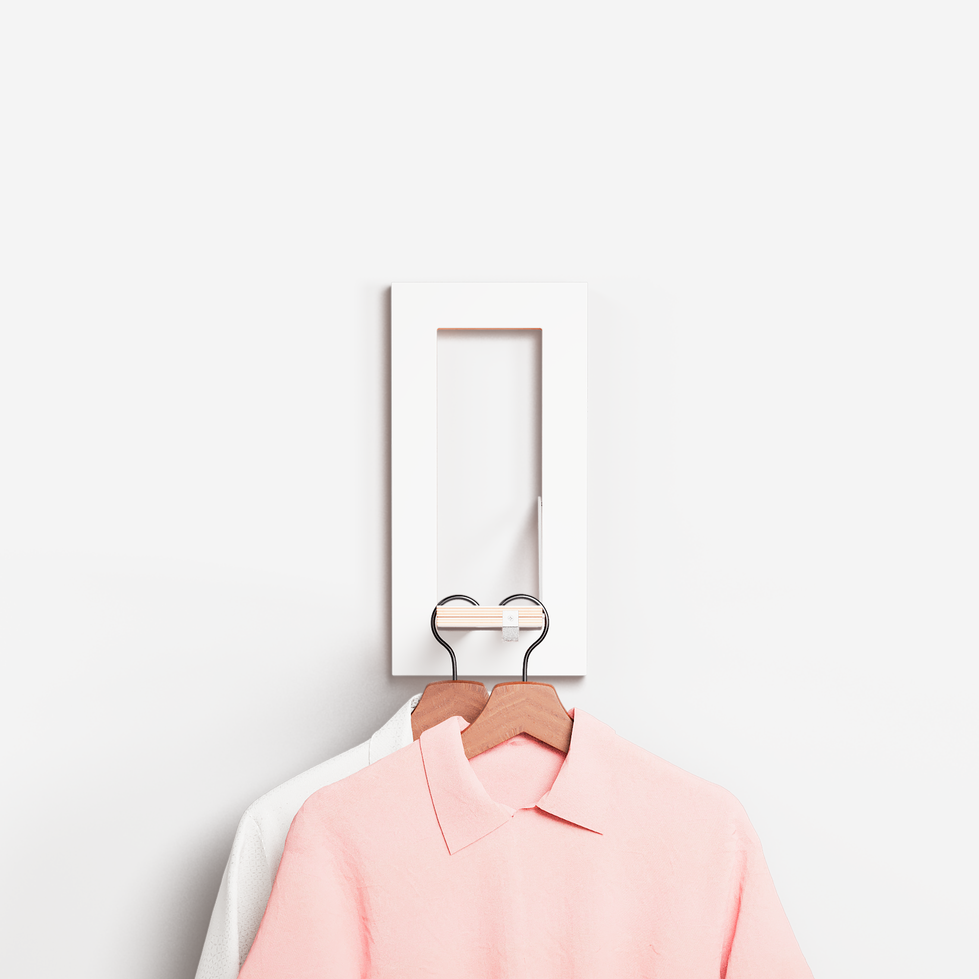 Fläpps Kleiderstange Hängrail Holz Weiß 20 x 40 cm 4