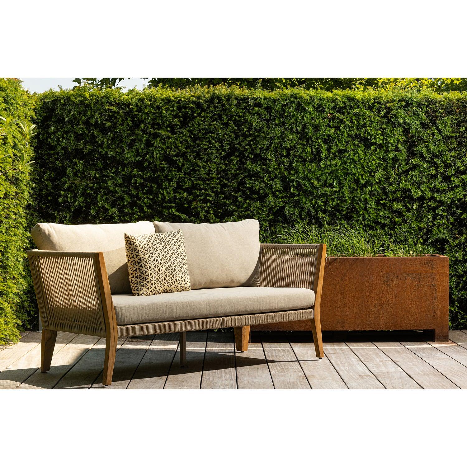 San Remo 3-Sitzer Gartensofa Teakholz Braun 1