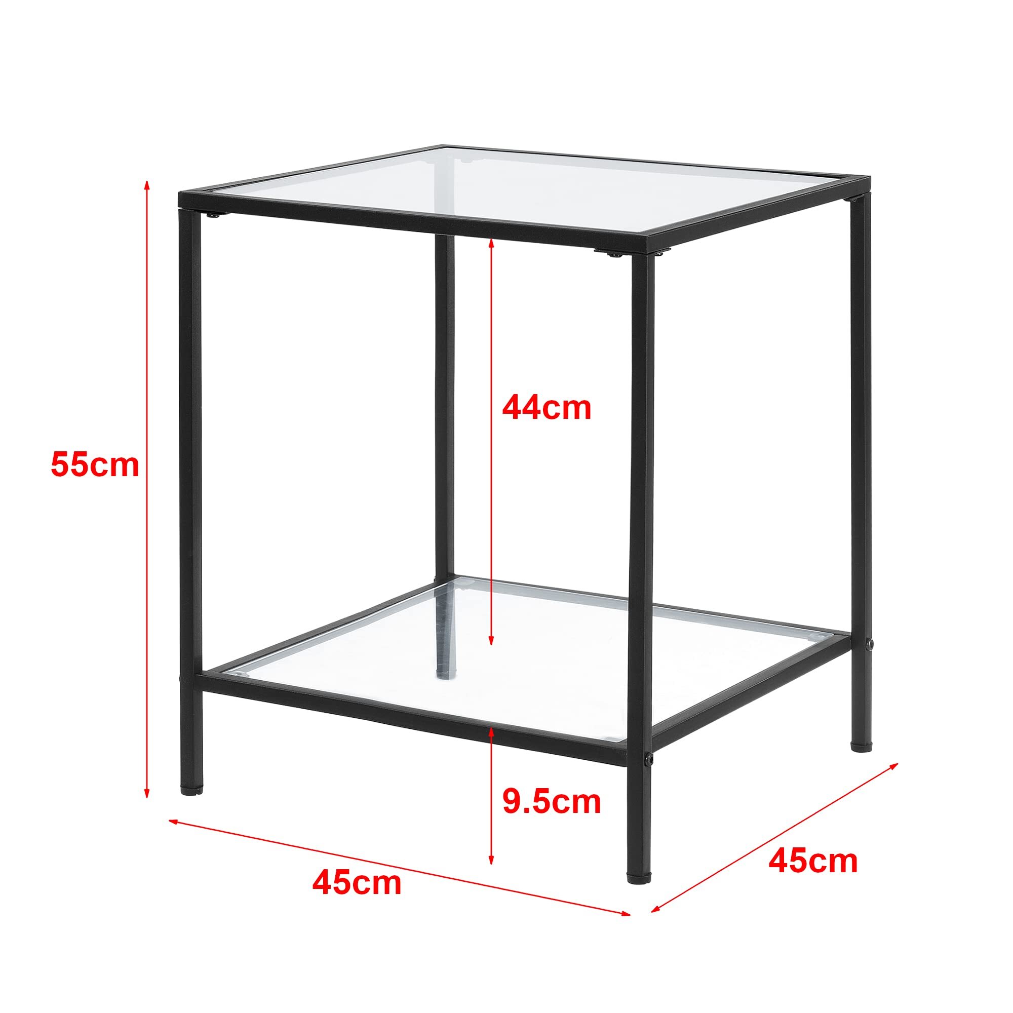  Beistelltisch Metall Schwarz 1