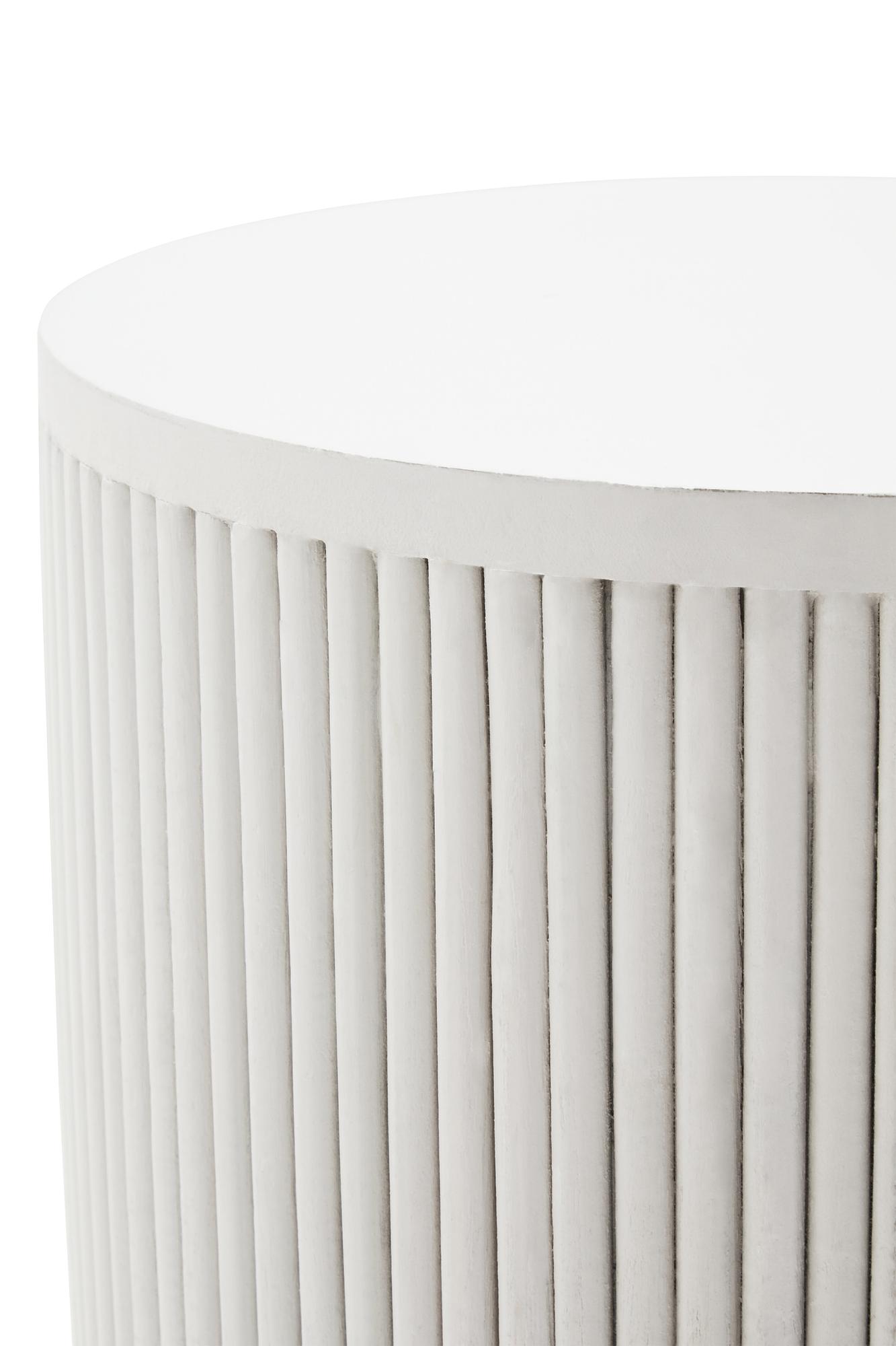 Walsa Beistelltisch Mangoholz Ridge Detail Whitewash 2