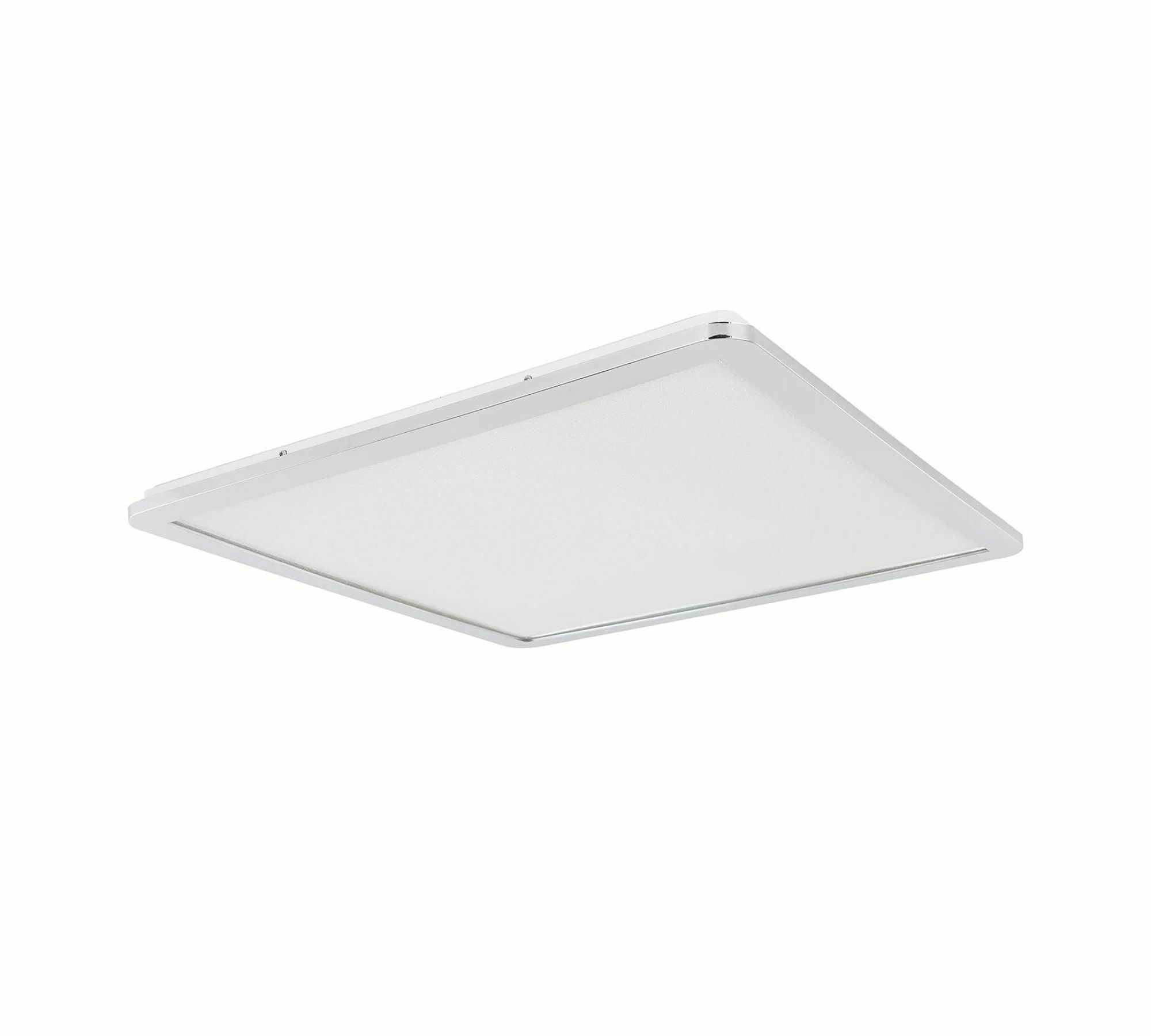 LED Deckenleuchte 1-flammig Glas Eisen Silber 0