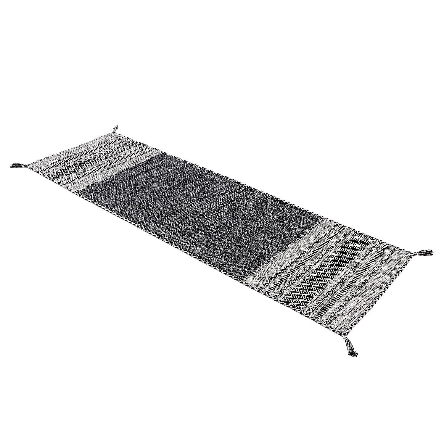 Läufer Kelim Azizi Baumwolle Schwarz 60 x 180 cm 2