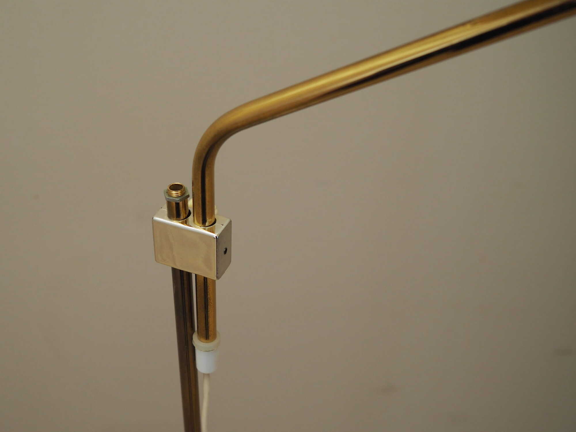 Vintage floor lamp metal textile white 1970s 7