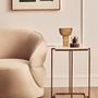 Shalimar Side Table Metal Stone Gold White 4