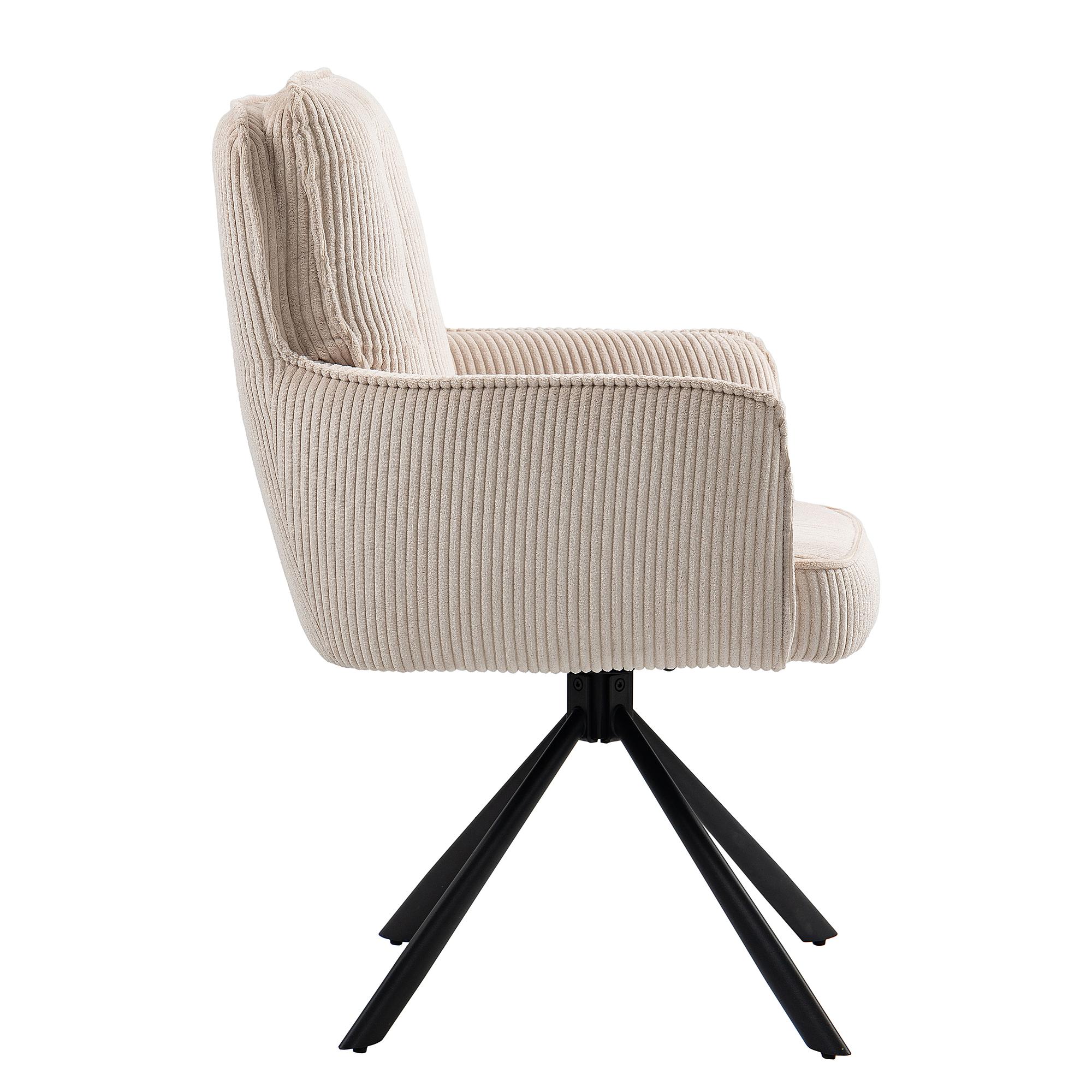Salvin Swivel Armchair Set of 2 Beige 2