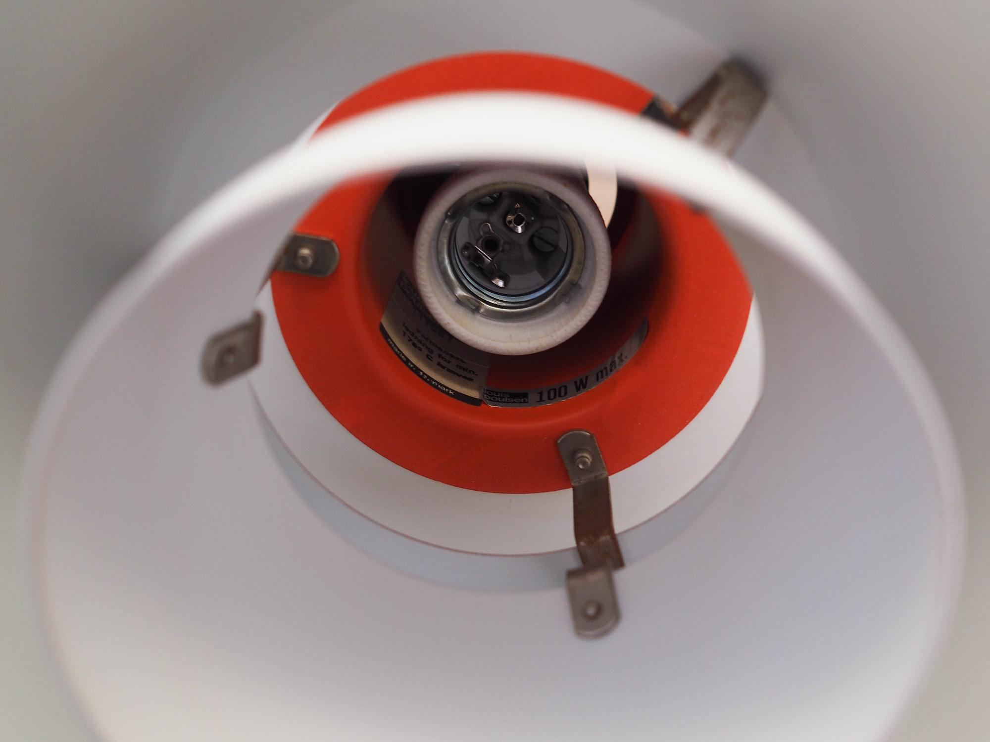 Hängelampe Weiß 1960s 6