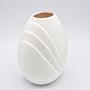 Vintage Muschel Blumenvase Keramik Weiß 1980s Jahre 2