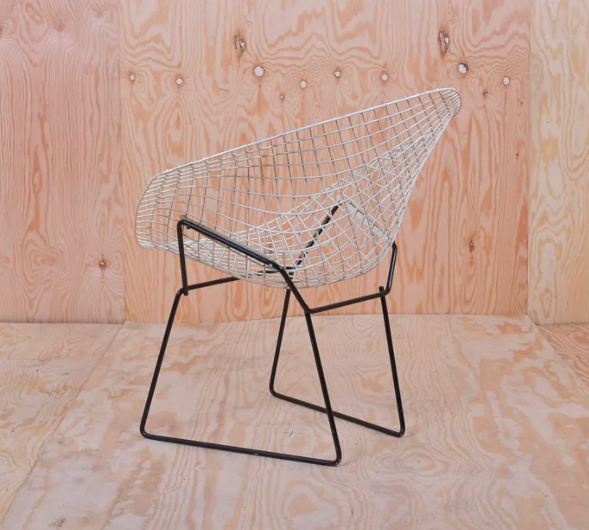 Bertoia Diamond Chair Stahl Weiß 3