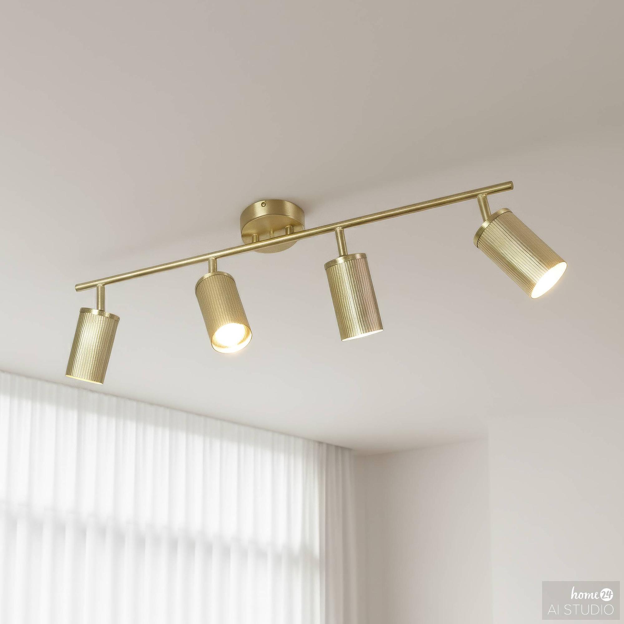 4-burner Ceiling light Iron Brass 0