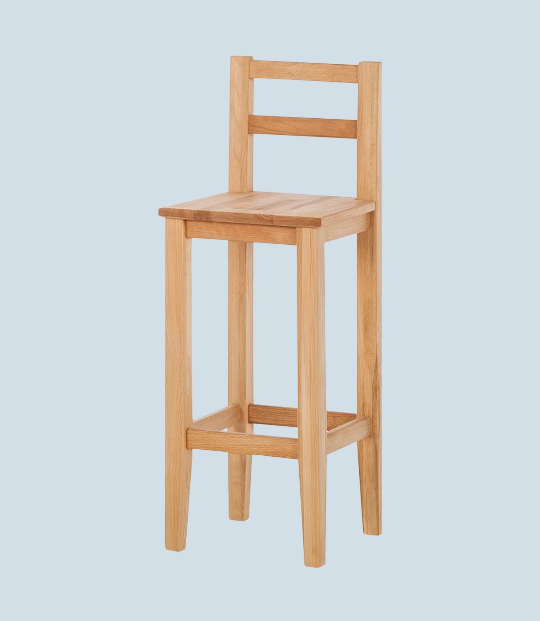 Bar stool solid heartwood beech brown 0