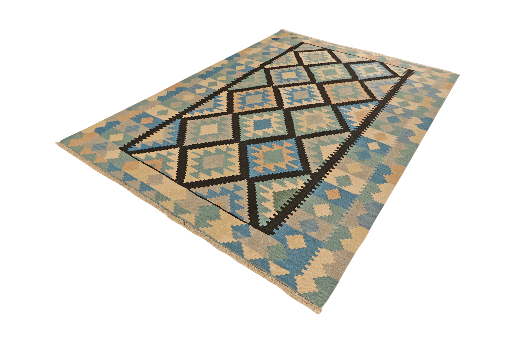 Kelim Gashgai Carpet Wool Black 3