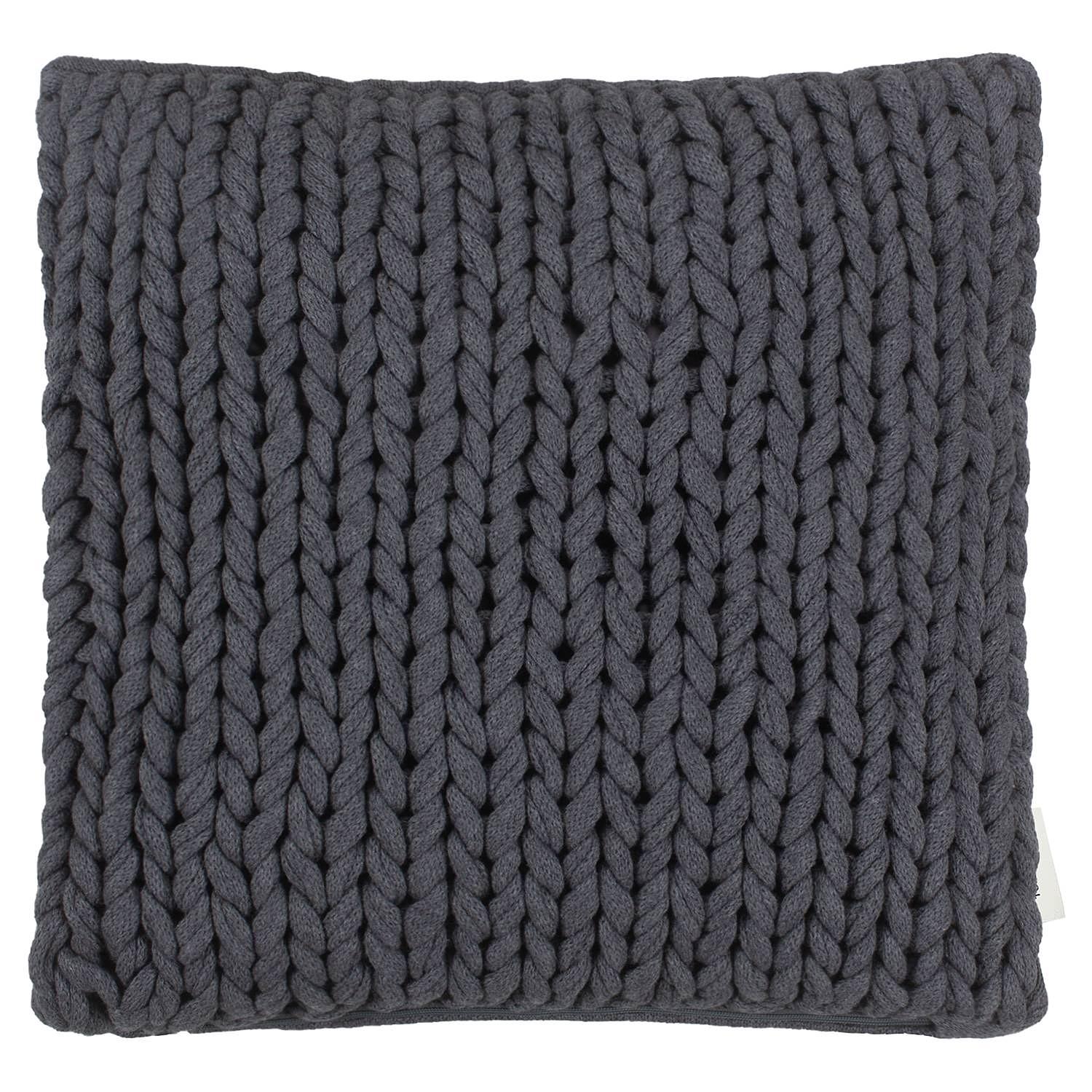 Kissenbezug Knit Baumwolle Anthrazit 0