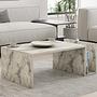 Memo Couchtisch Holz Freesia Marmor 0