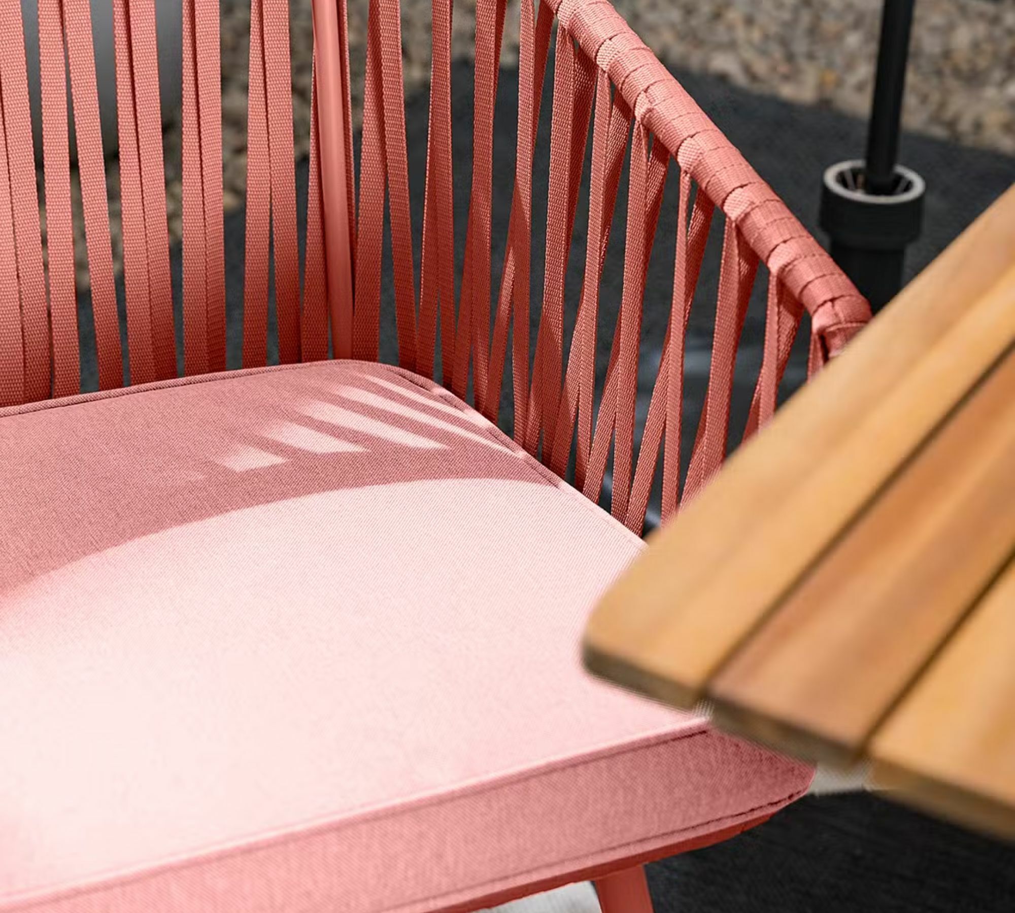 2x Noxi Gartenstuhl Stahl Polyester Flamingorosa 2