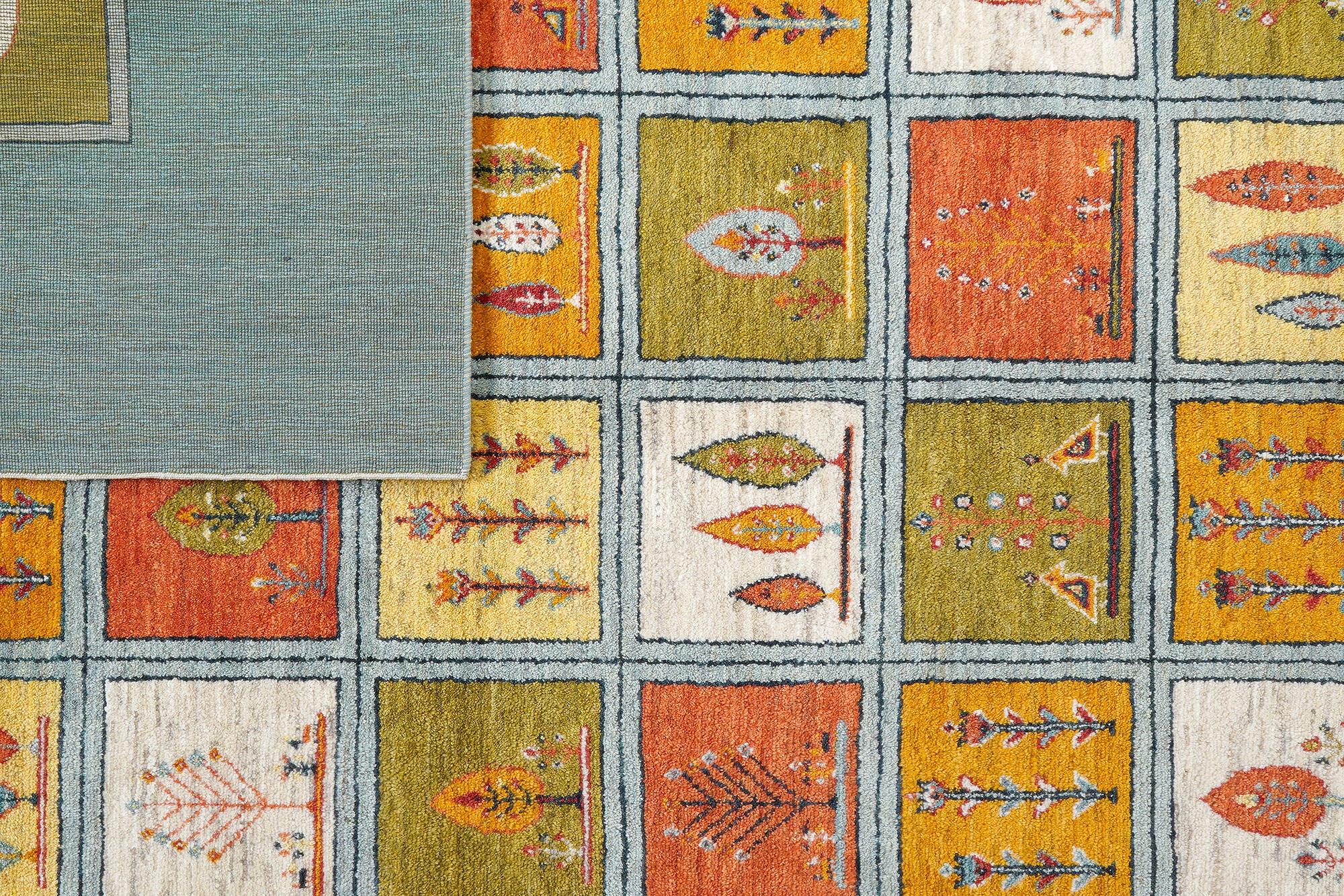 Rizbaf Gabbeh Teppich Wolle Blau 5