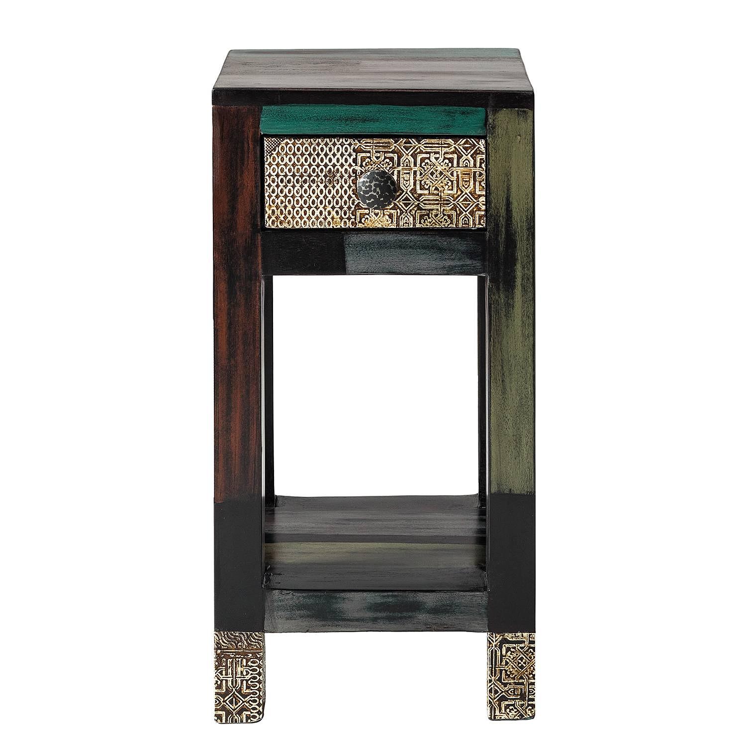 Beistelltisch Goa Mango Teilmassiv Dunkelbraun 3