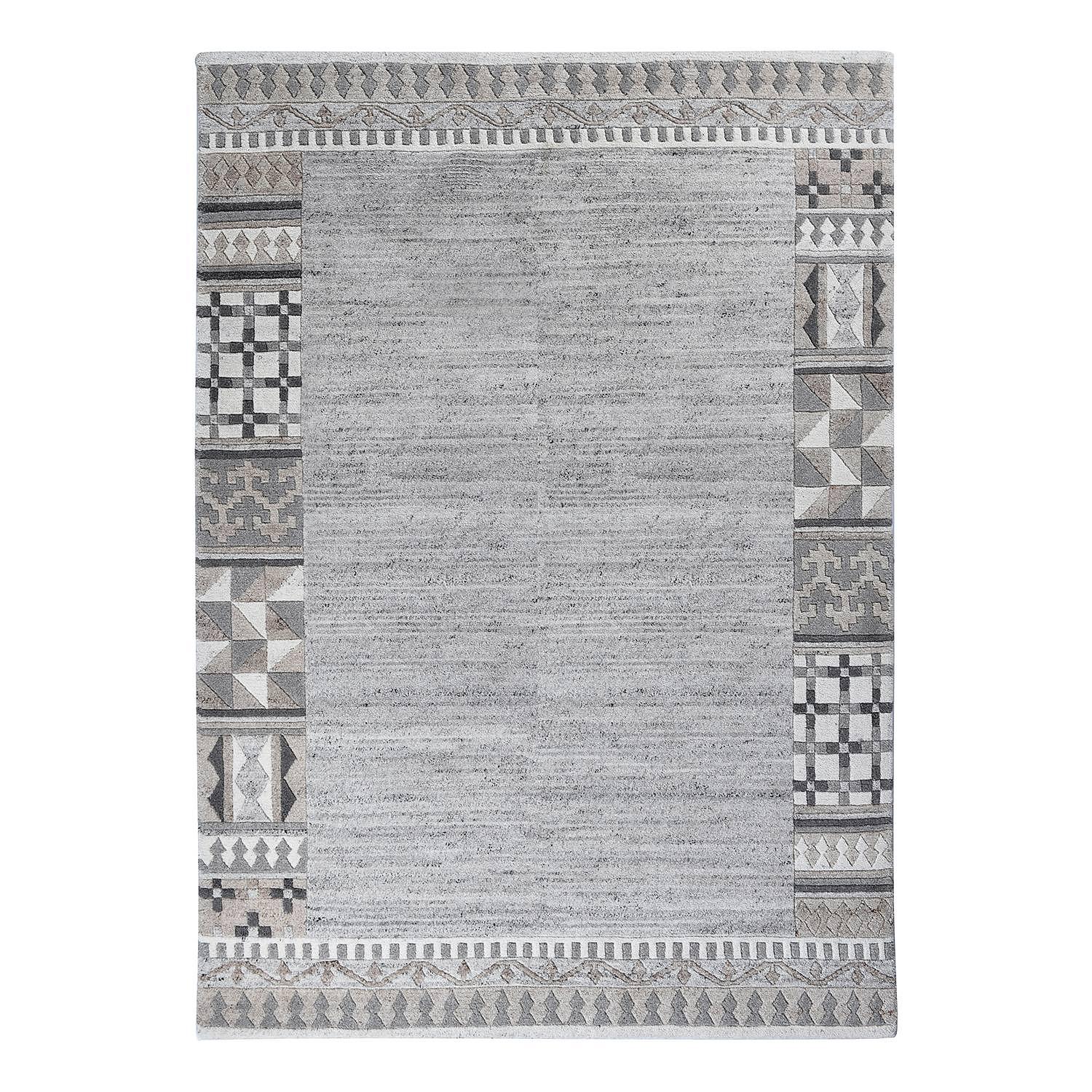 Nakarta 6030 Teppich Schurwolle Grau 60 x 90 cm 0