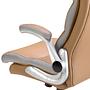 4141 Office Chair Swivel Faux Leather Brown 7