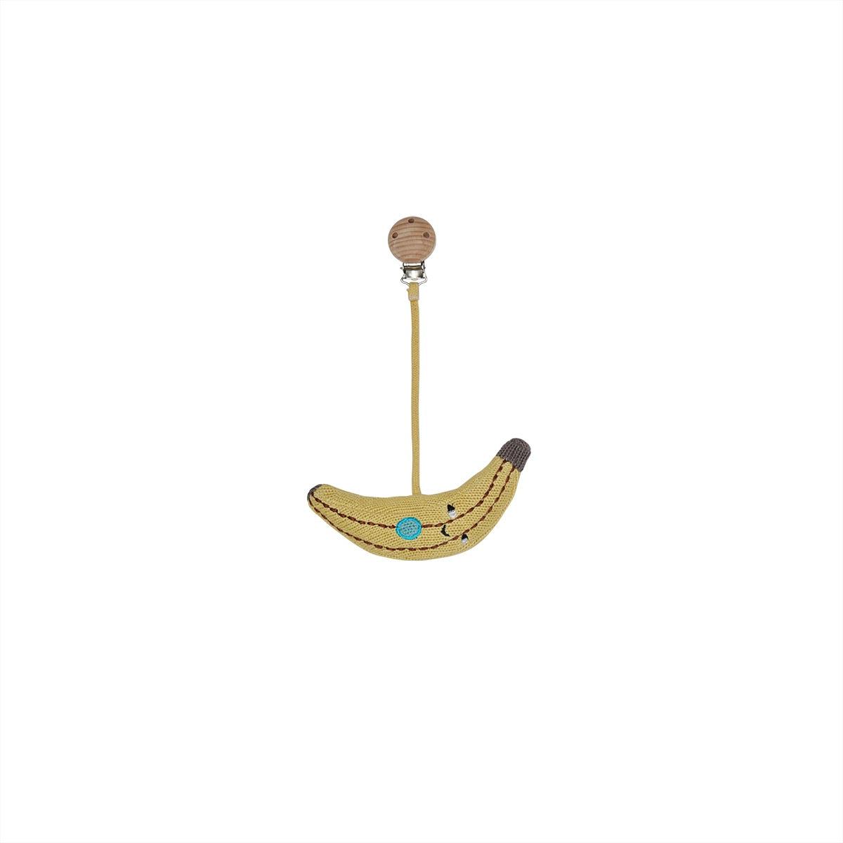 Yummy Banana Kinderwagen-Clip Baumwolle Gelb 1